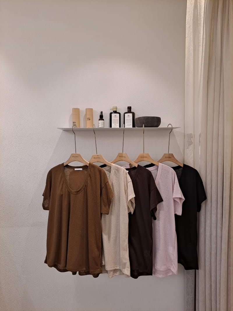 3ROOMS - Korean Children Fashion - #Kfashion4kids - Ribbed Linen U-Neck Tee - 4