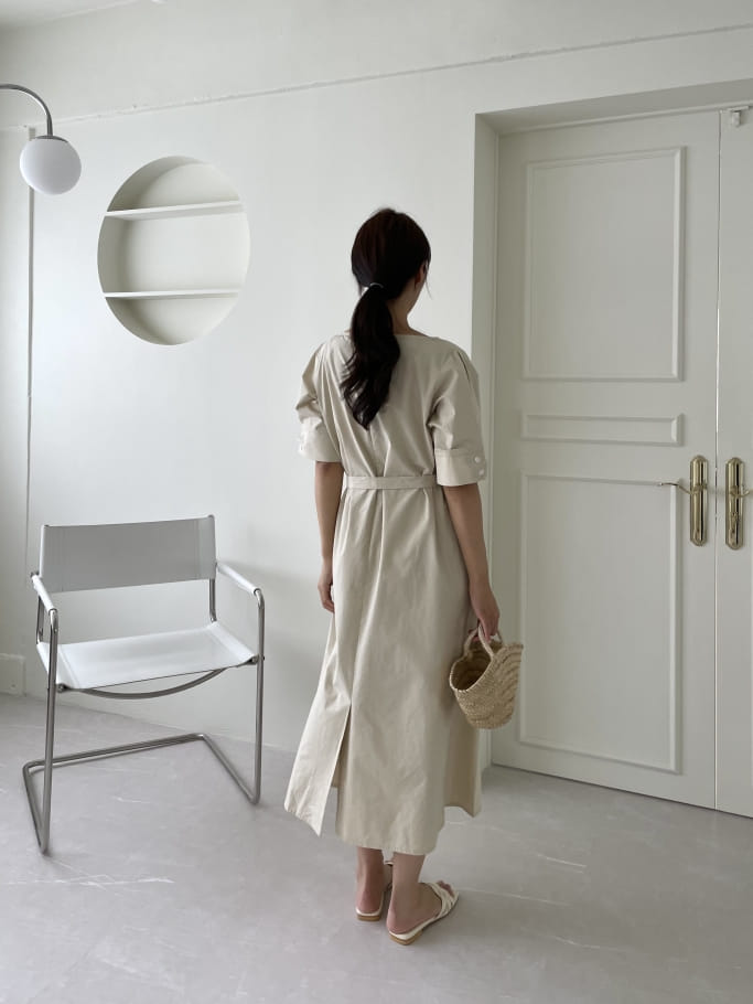 3ROOMS - Korean Children Fashion - #Kfashion4kids - Boat Neck One-piece - 3