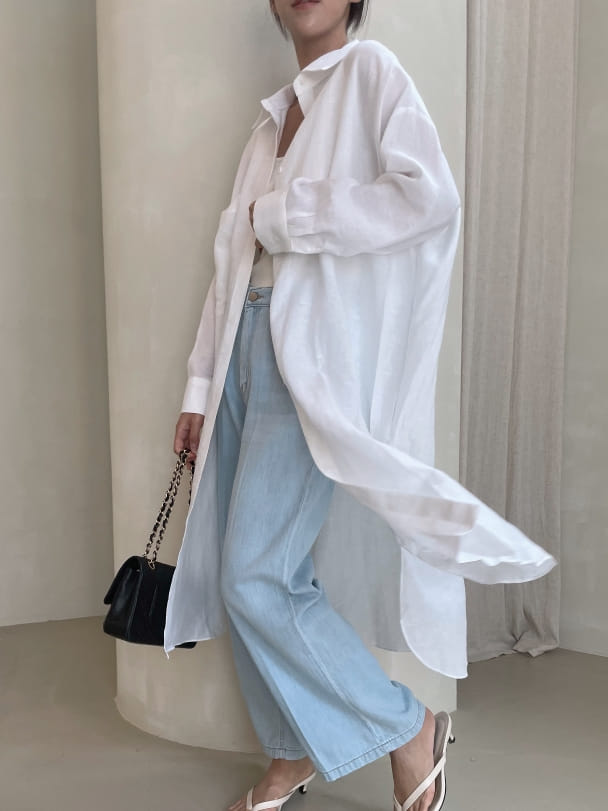 3ROOMS - Korean Children Fashion - #Kfashion4kids - Linen Shirts One-piece - 3
