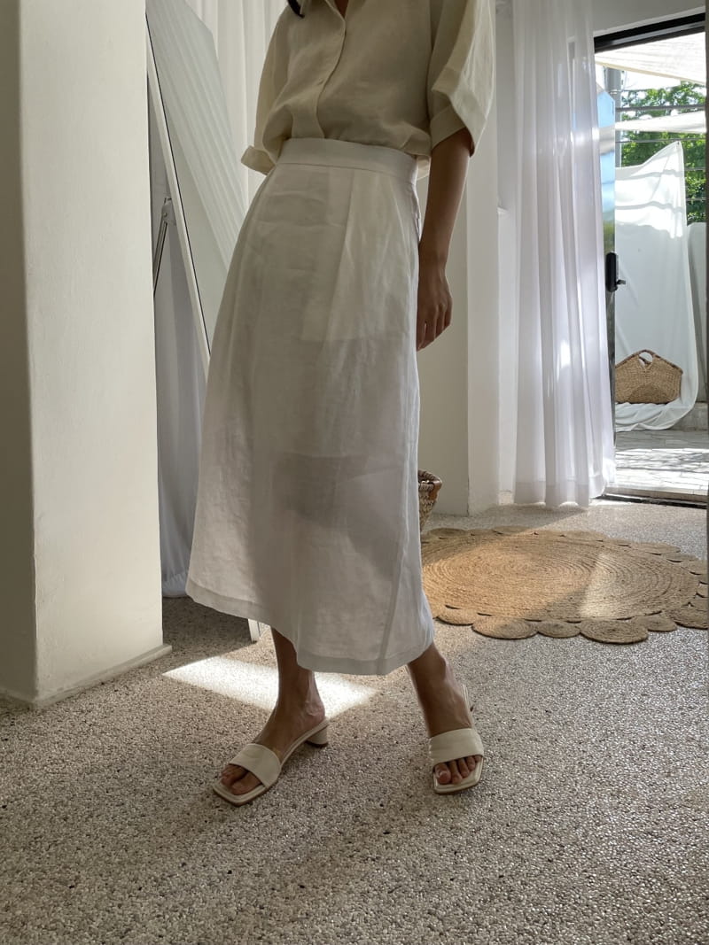 3ROOMS - Korean Children Fashion - #Kfashion4kids - A-line Linen Skirt