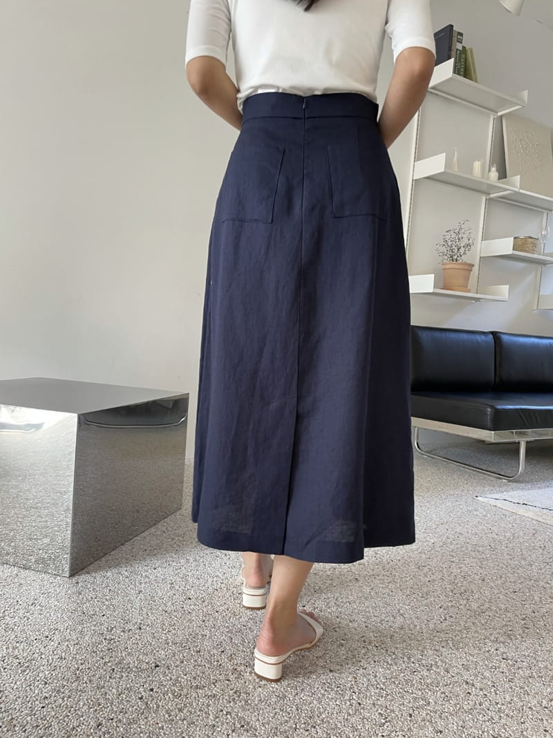 3ROOMS - Korean Children Fashion - #Kfashion4kids - A-line Linen Skirt - 3