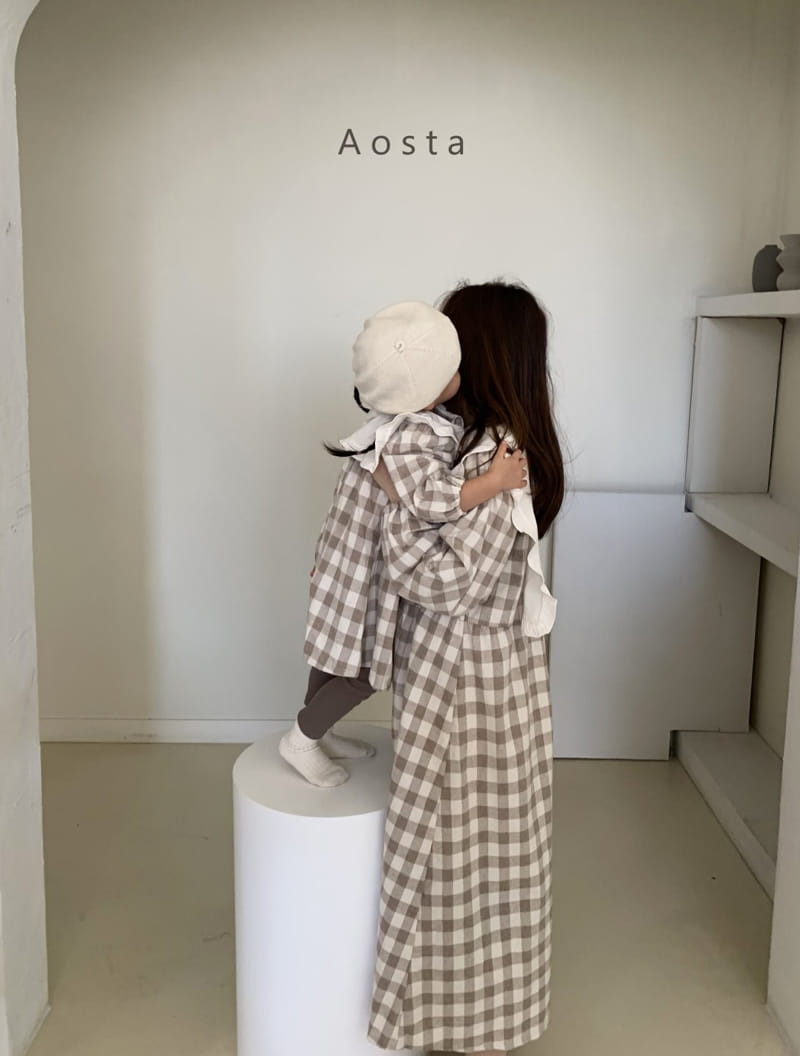 AOSTA - Korean Children Fashion - #Kfashion4kids - Mom Beige One-piece
