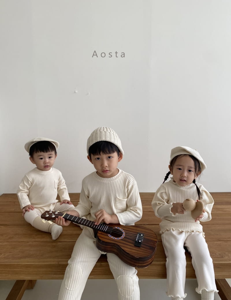 AOSTA - Korean Children Fashion - #Kfashion4kids - Butter Scoop Bodysuit - 4