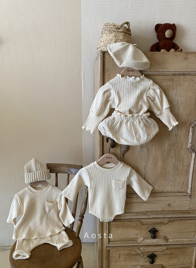 AOSTA - Korean Children Fashion - #Kfashion4kids - Butter Scoop Bodysuit - 9