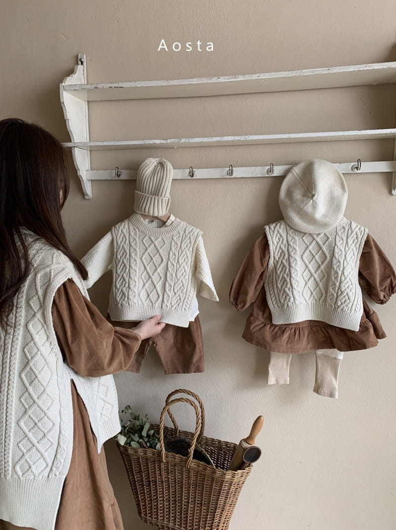 AOSTA - Korean Children Fashion - #Kfashion4kids - Mom Kint Vest