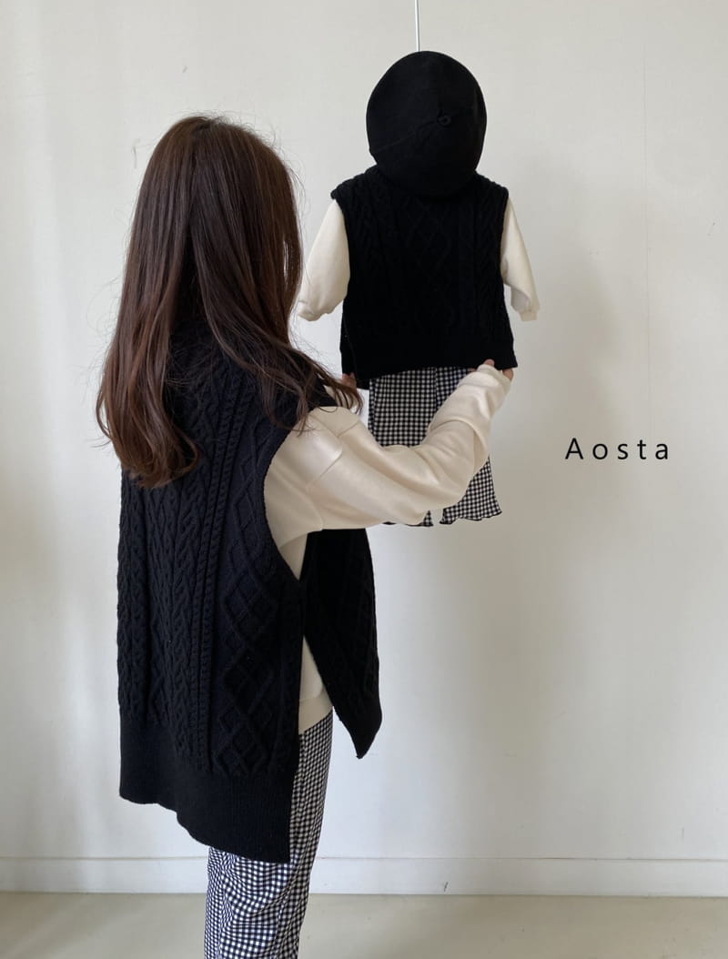 AOSTA - Korean Children Fashion - #Kfashion4kids - Mom Kint Vest - 12