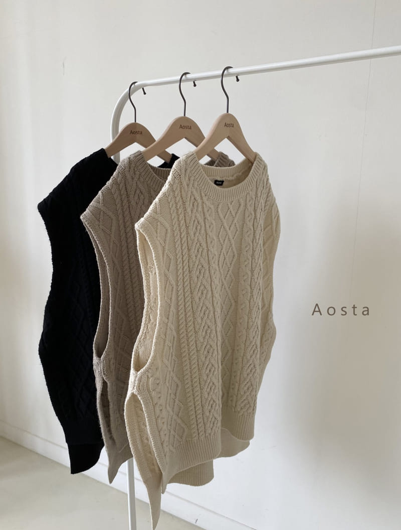 AOSTA - Korean Children Fashion - #Kfashion4kids - Mom Kint Vest - 3