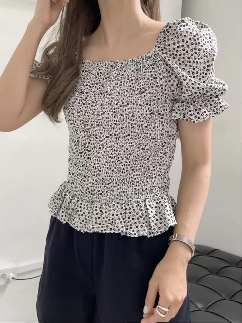 ASOME - Korean Children Fashion - #Kfashion4kids - Smok Squar Blouse