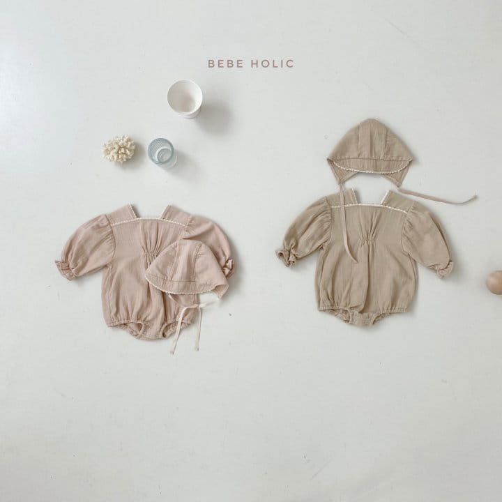 BEBE HOLIC - Korean Children Fashion - #Kfashion4kids - Harmony Romper with Bonnet - 4