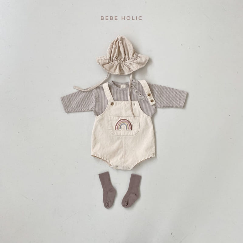 BEBE HOLIC - Korean Children Fashion - #Kfashion4kids - Rainbow Suspender Bodysuit - 2