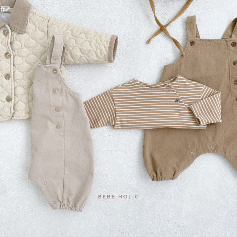 BEBE HOLIC - Korean Children Fashion - #Kfashion4kids - Cheese Suspender Bodysuit - 4