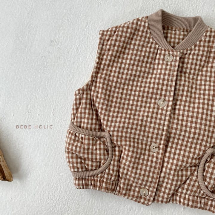 BEBE HOLIC - Korean Children Fashion - #Kfashion4kids - Check Vest - 10