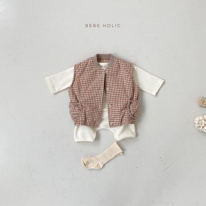 BEBE HOLIC - Korean Children Fashion - #Kfashion4kids - Check Vest - 8