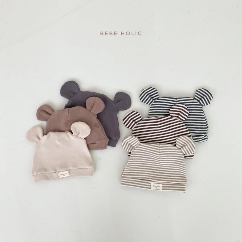 BEBE HOLIC - Korean Children Fashion - #Kfashion4kids - Stripe Mickey Bonnet
