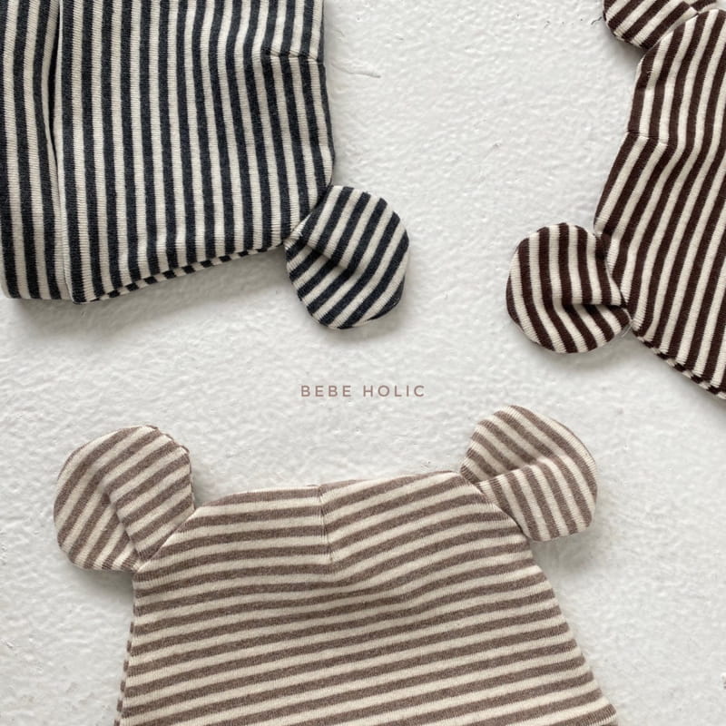 BEBE HOLIC - Korean Children Fashion - #Kfashion4kids - Stripe Mickey Bonnet - 7