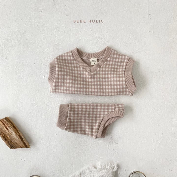 BEBE HOLIC - Korean Children Fashion - #Kfashion4kids - Check Vest & Bloomer Set - 10