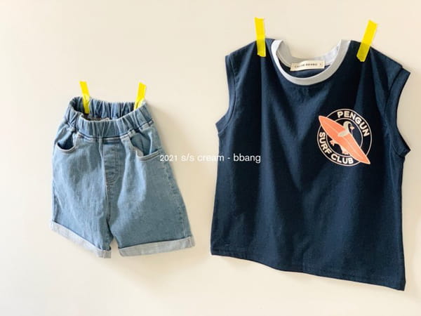 CREAM BBANG - Korean Children Fashion - #Kfashion4kids - Denim Roll-up Shorts - 4