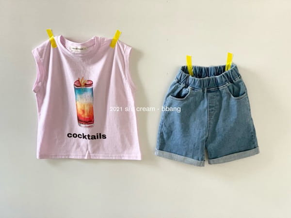 CREAM BBANG - Korean Children Fashion - #Kfashion4kids - Denim Roll-up Shorts - 5