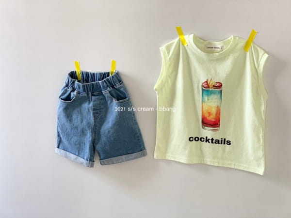CREAM BBANG - Korean Children Fashion - #Kfashion4kids - Denim Roll-up Shorts - 8