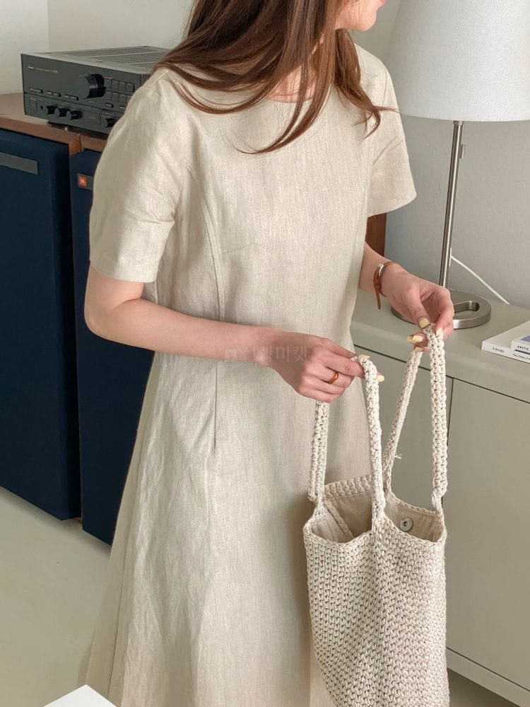 CUBER - Korean Children Fashion - #Kfashion4kids - Linen Round One-piece