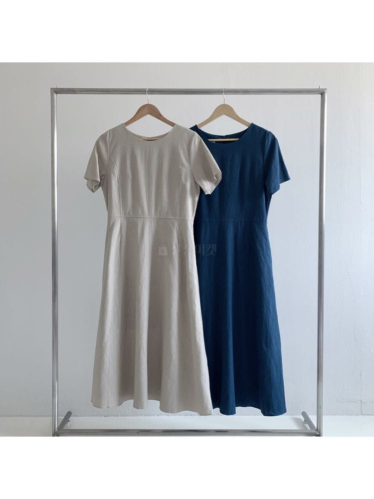 CUBER - Korean Children Fashion - #Kfashion4kids - Linen Round One-piece - 4
