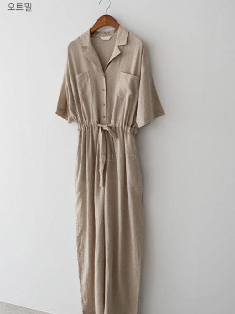 CUBER - Korean Children Fashion - #Kfashion4kids - linen pocket jumpsuit - 4