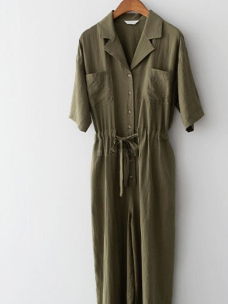 CUBER - Korean Children Fashion - #Kfashion4kids - linen pocket jumpsuit - 5