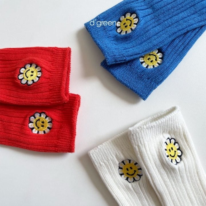 DIGREEN - Korean Children Fashion - #Kfashion4kids - Sun Flower Socks [set of 3]