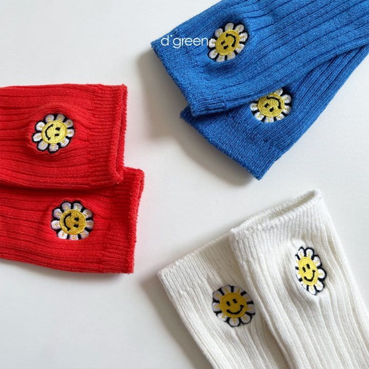 DIGREEN - Korean Children Fashion - #Kfashion4kids - Sun Flower Socks [set of 3] - 2