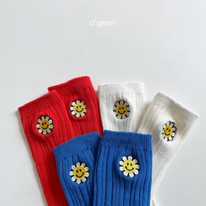 DIGREEN - Korean Children Fashion - #Kfashion4kids - Sun Flower Socks [set of 3] - 3