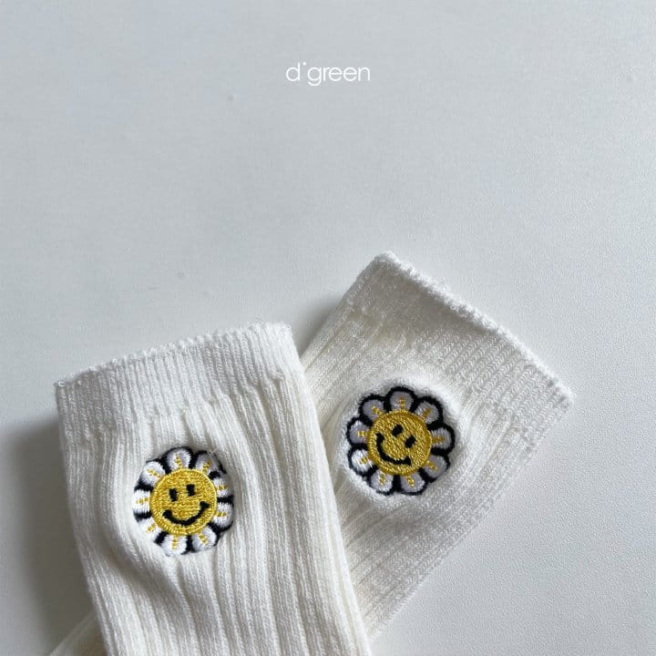 DIGREEN - Korean Children Fashion - #Kfashion4kids - Sun Flower Socks [set of 3] - 7