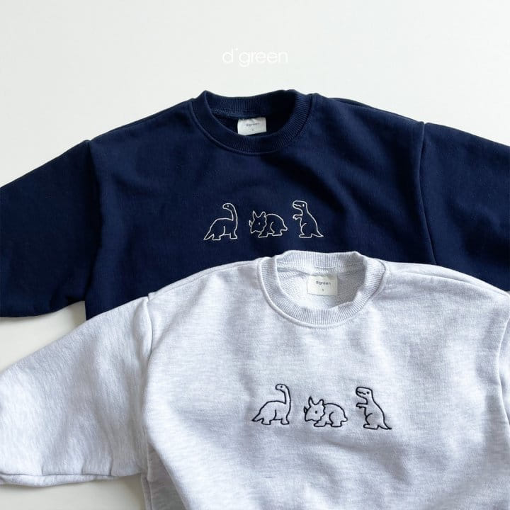 DIGREEN - Korean Children Fashion - #Kfashion4kids - Triple Dino Sweatshirt - 6