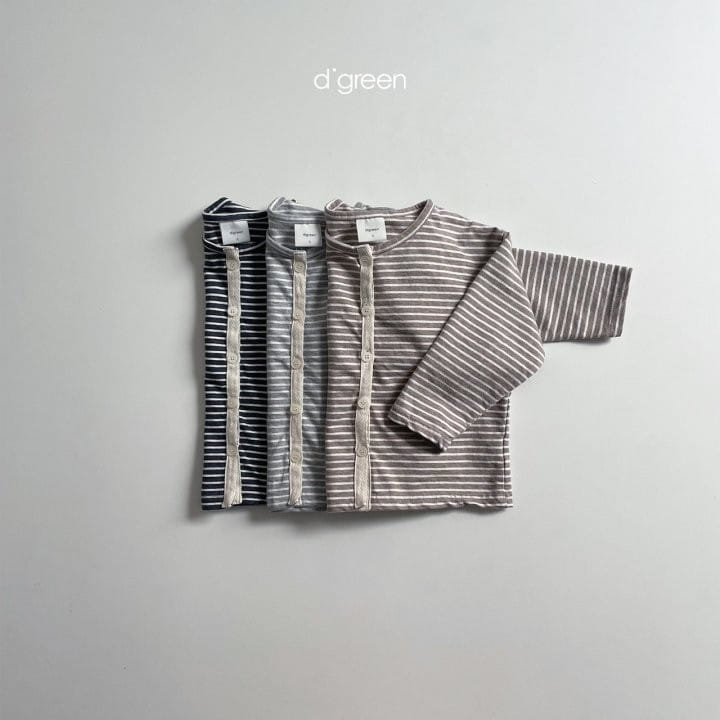 DIGREEN - Korean Children Fashion - #Kfashion4kids - Stripe Maru Cardigan