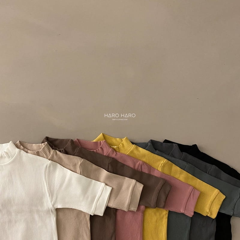 HARO HARO - Korean Children Fashion - #Kfashion4kids - Big Rib Half Turtleneck Tee - 4