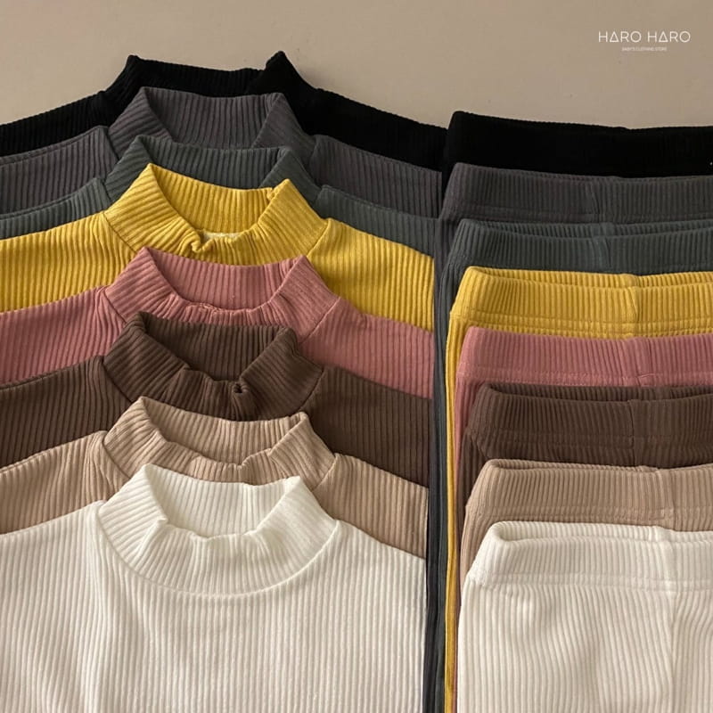 HARO HARO - Korean Children Fashion - #Kfashion4kids - Big Rib Half Turtleneck Tee - 9