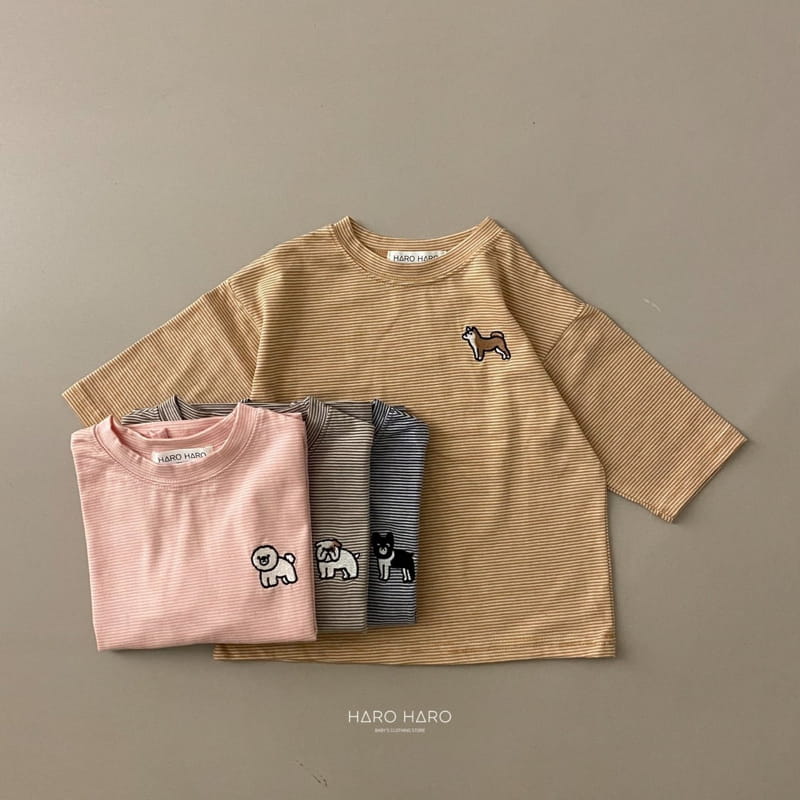 HARO HARO - Korean Children Fashion - #Kfashion4kids - I Am Pet Stripe Tee with Mom - 6
