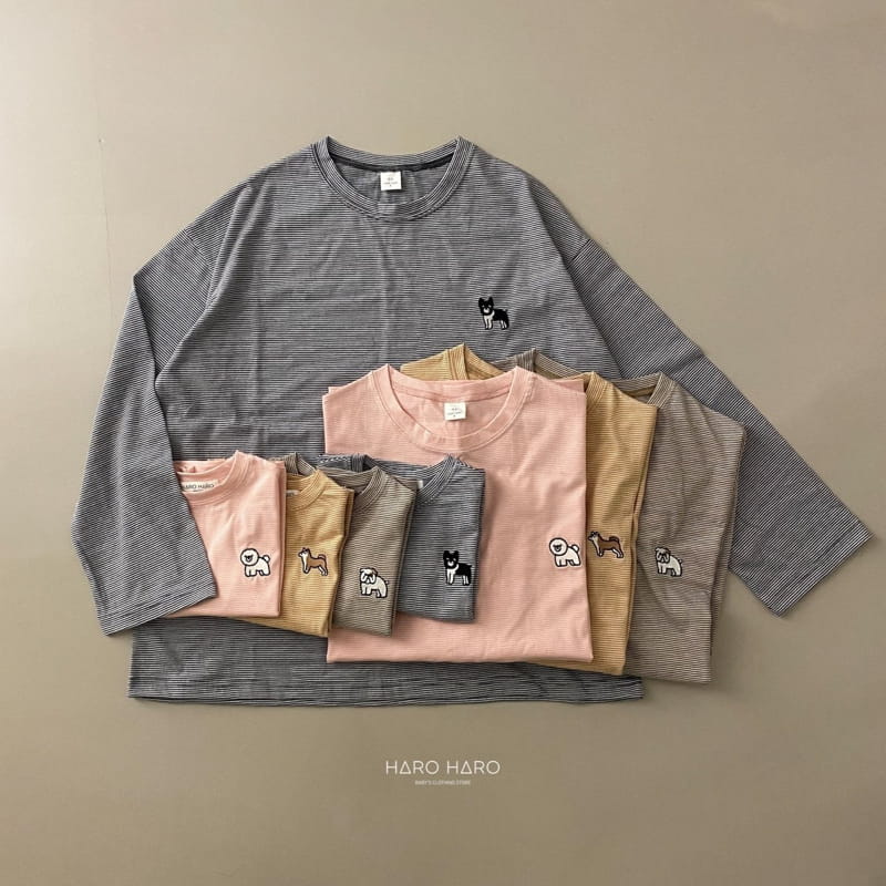 HARO HARO - Korean Children Fashion - #Kfashion4kids - I Am Pet Stripe Tee with Mom - 7