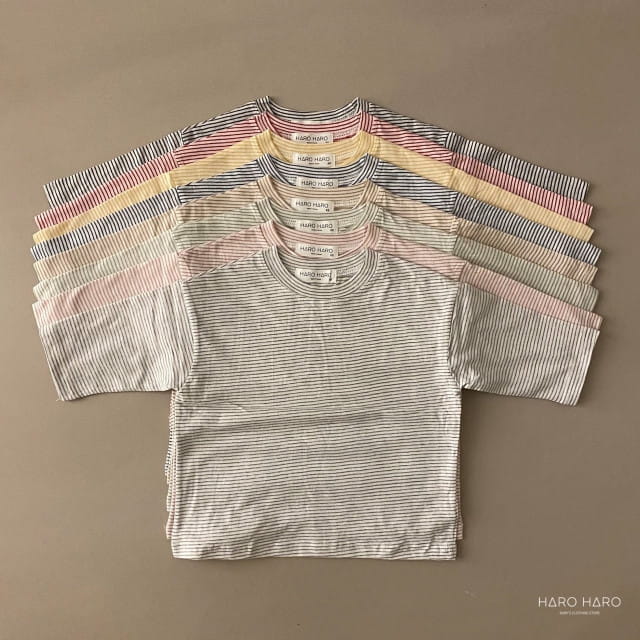 HARO HARO - Korean Children Fashion - #Kfashion4kids - Stripe Layered Tee