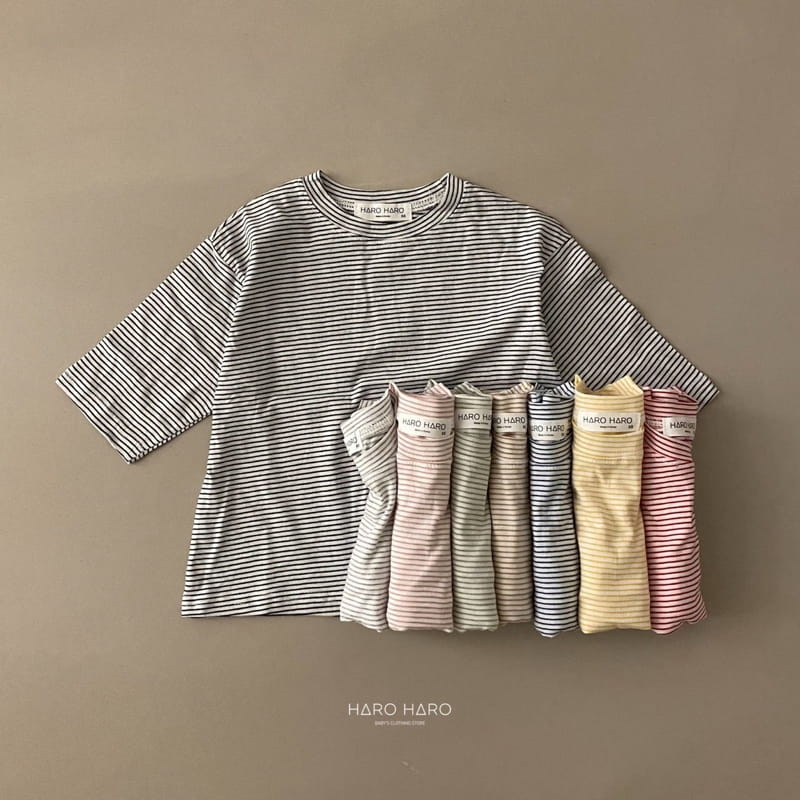HARO HARO - Korean Children Fashion - #Kfashion4kids - Stripe Layered Tee - 6