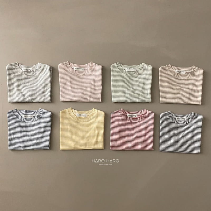 HARO HARO - Korean Children Fashion - #Kfashion4kids - Stripe Layered Tee - 8