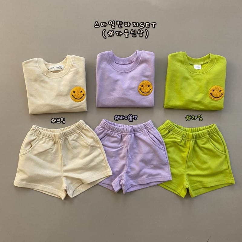 HARO HARO - Korean Children Fashion - #Kfashion4kids - Smile Top Bottom Set - 3