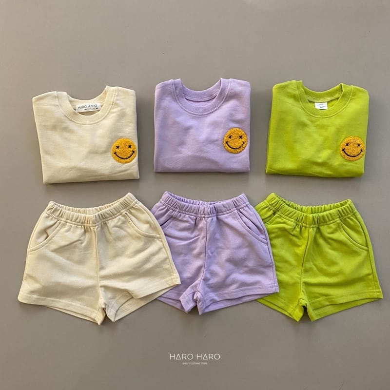 HARO HARO - Korean Children Fashion - #Kfashion4kids - Smile Top Bottom Set - 4