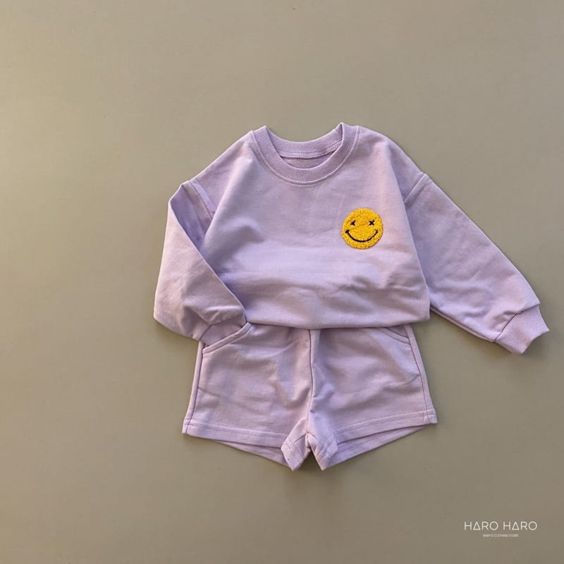 HARO HARO - Korean Children Fashion - #Kfashion4kids - Smile Top Bottom Set - 7