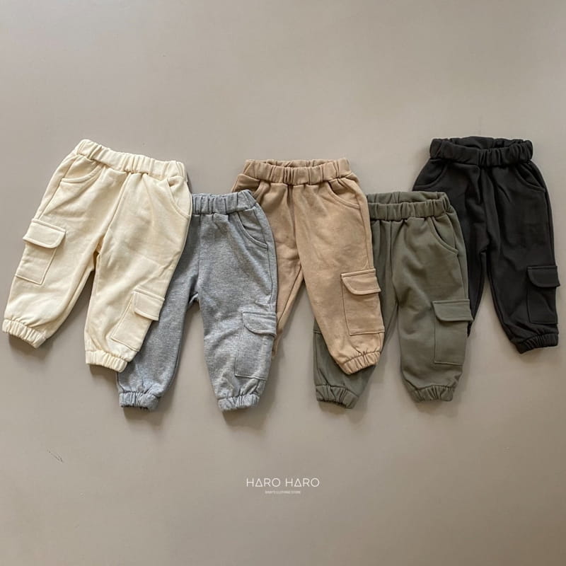HARO HARO - Korean Children Fashion - #Kfashion4kids - Unbalance Pocket Jogger Pants - 4