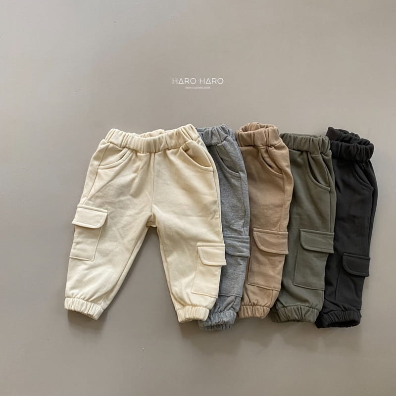 HARO HARO - Korean Children Fashion - #Kfashion4kids - Unbalance Pocket Jogger Pants - 7
