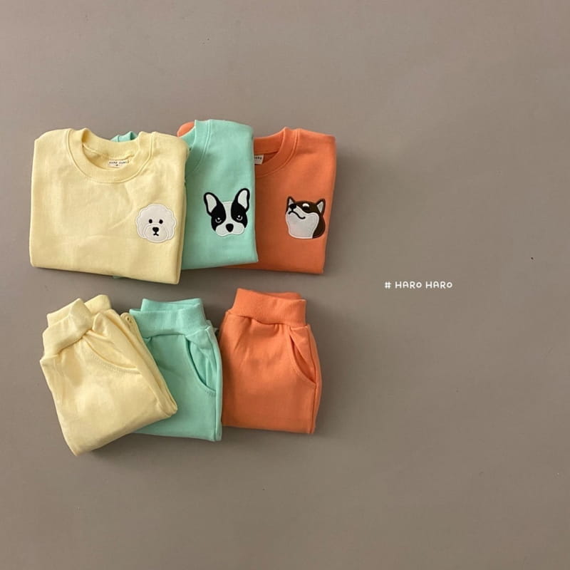 HARO HARO - Korean Children Fashion - #Kfashion4kids - Puppy Top Bottom Set - 4