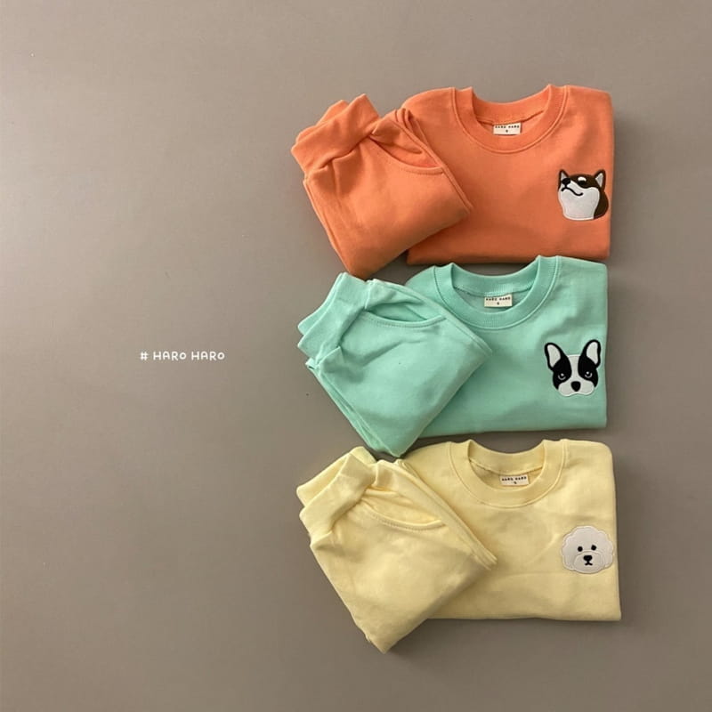 HARO HARO - Korean Children Fashion - #Kfashion4kids - Puppy Top Bottom Set - 5