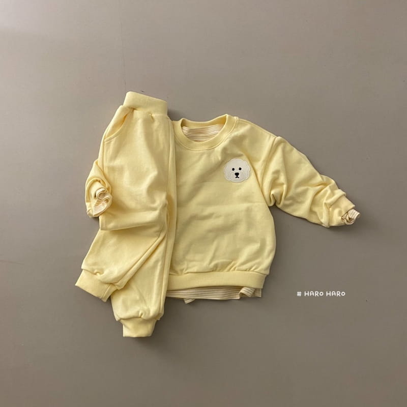 HARO HARO - Korean Children Fashion - #Kfashion4kids - Puppy Top Bottom Set - 6