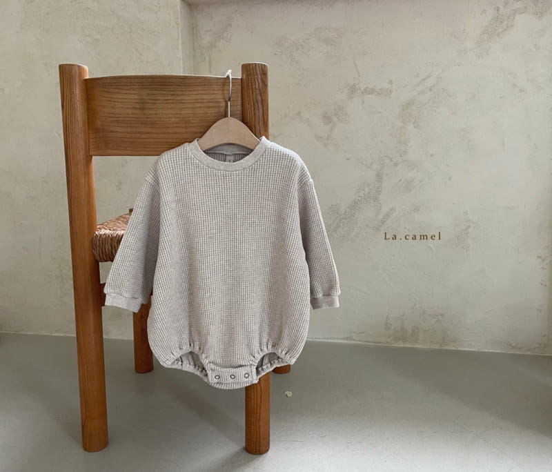 LA CAMEL - Korean Children Fashion - #Kfashion4kids - Baguette Big Waffle Romper - 4