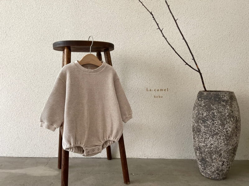 LA CAMEL - Korean Children Fashion - #Kfashion4kids - Baguette Big Waffle Romper - 5